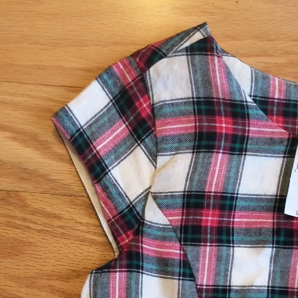 GAP kids, Capped Sleeve Plaid Dress, Size 8 NWT
